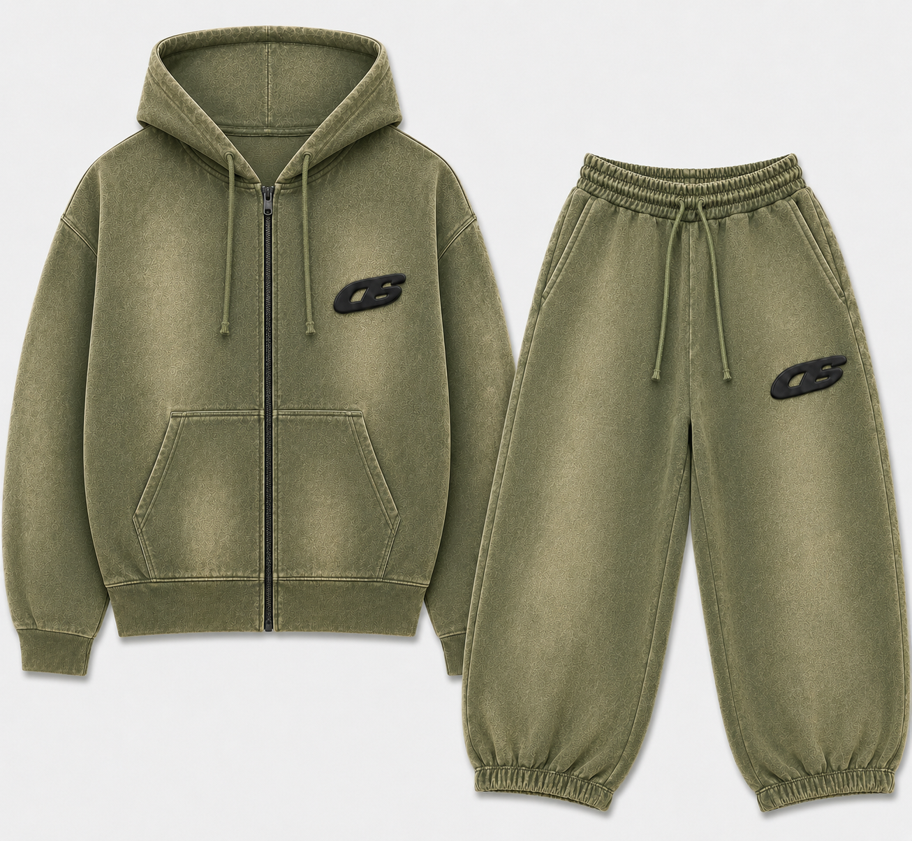 DS SUNFADED ZIPUP & SWEATPANTS SET