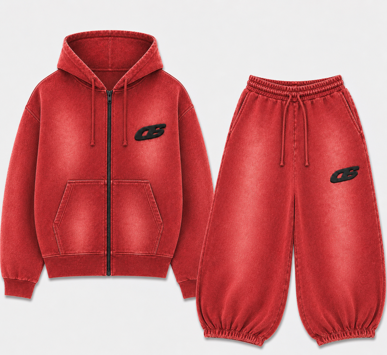 DS SUNFADED ZIPUP & SWEATPANTS SET