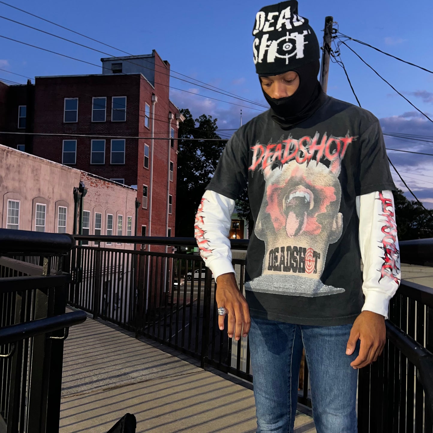 DeadShotClub “DeadShot” Beanie (White/Black)